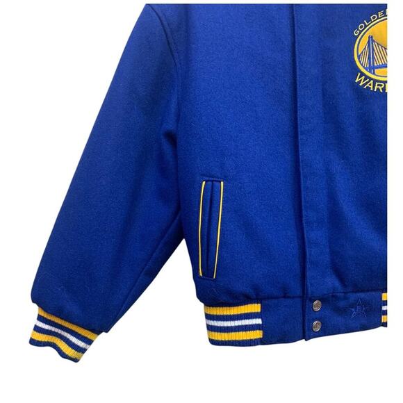 Golden State Warriors JH Design Reversible Wool Logo Jacket sz 5/6‎ - Picture 6 of 13